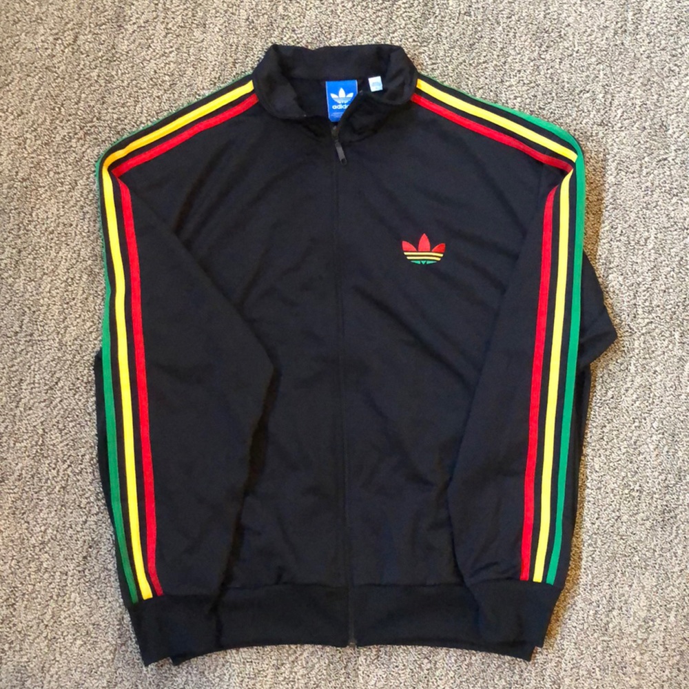 Men’s Adidas Rasta Firebird Jamaican Track Jacket